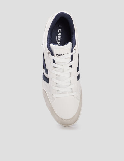 Tennis basses à lacets blanc homme
