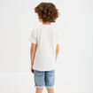 T-shirt brodé manches courtes coton blanc garçon