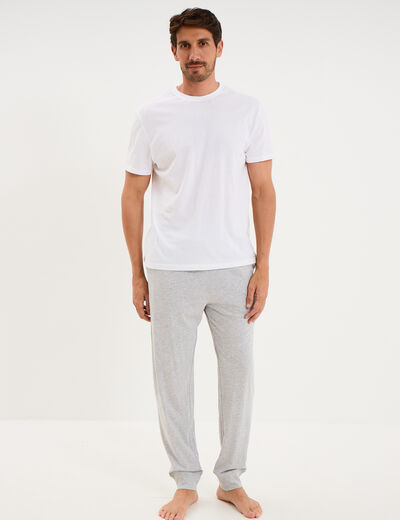 Lot 2 pantalons de pyjama coton gris homme