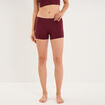 Shorty sans couture taille &eacute;lastiqu&eacute;e prune femme