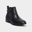 Bottines chelsea avec boucles noir femme