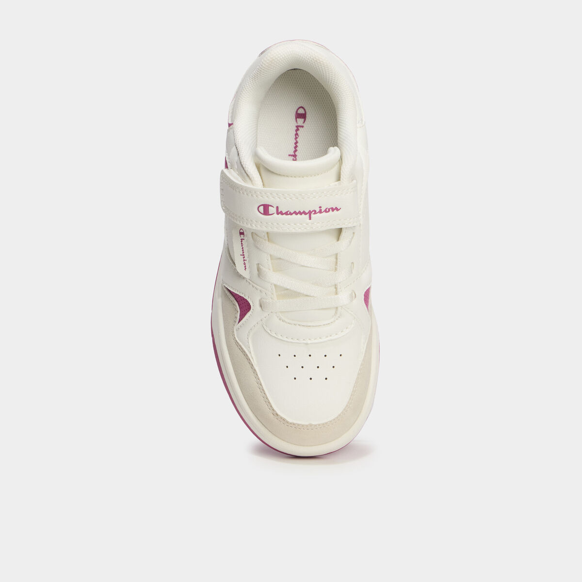 Tennis basses &agrave; scratchs Champion rose fushia fille