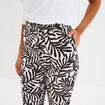 Pantalon fluide coupe cigarette blanc femme