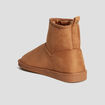 Bottines fourr&eacute;es effet su&eacute;dine sable femme