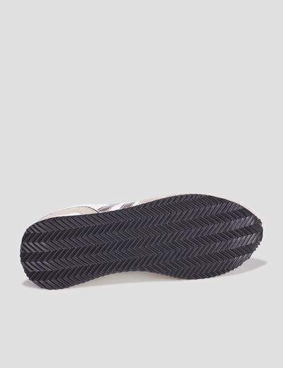 Baskets bi-matière à lacets Creeks blanc femme