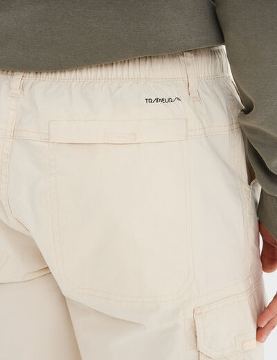 Pantalon cargo slim coton beige homme