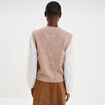 Gilet effet 2-en-1 beige femme