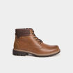Bottines montantes crant&eacute;es zipp&eacute;es marron homme