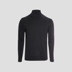 T-shirt col roulé manches longues noir homme