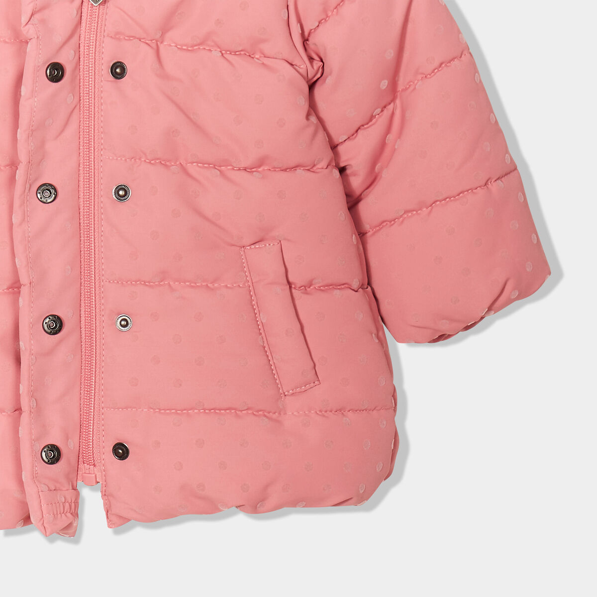 Veste Rembourrée (puffer) Avec Capuche Next Fille - Couleur Rose Or - Taille 2-3 Ans - Occasion Très Bon état