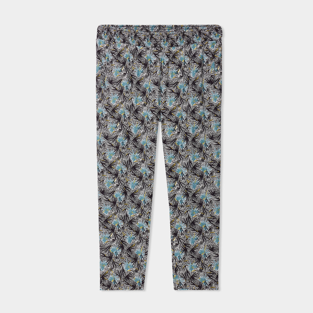 Pantalon fluide taille élastiquée noir femme grande taille