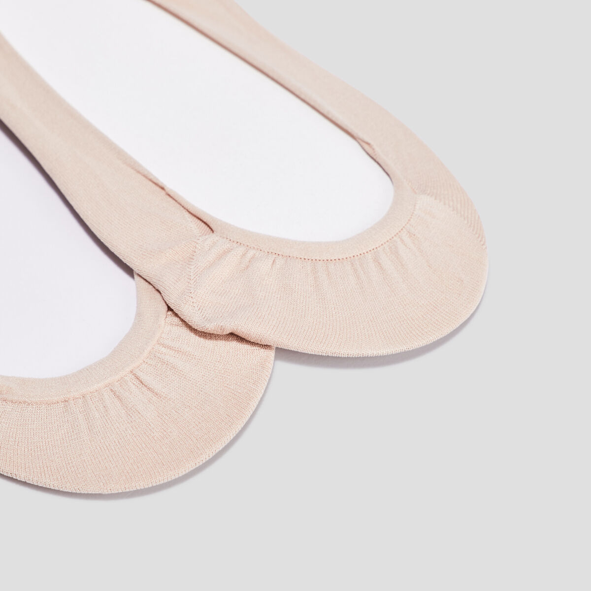 Lot de 2 chaussettes invisibles beige femme