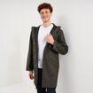 Parka imperm&eacute;able coupe-vent &agrave; capuche vert kaki homme