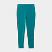 Legging taille élastiquée vert émeraude femme