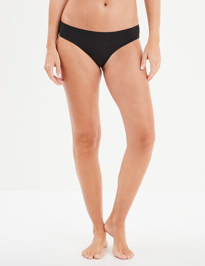 Culotte microfibre sans coutures noir femme