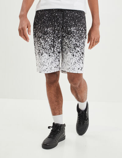 Short jogging droit à coulisse blanc homme