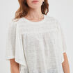 T-shirt manches courtes volantées Creeks blanc femme