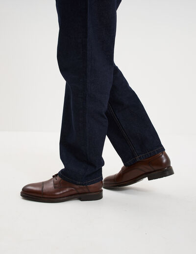 Derbies en cuir marron homme