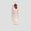 Baskets montantes pailletées zippées rose fille