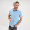 Polo manches courtes coupe droite bleu homme