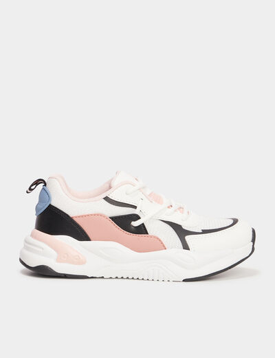 Baskets running à lacets Liberto blanc fille