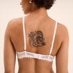 Soutien-gorge foulard padd&eacute; dentelle blanc femme