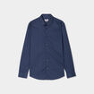 Chemise ajust&eacute;e manches longues bleu fonc&eacute; homme