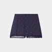 Bas de pyjama short détails dentelle bleu marine femme