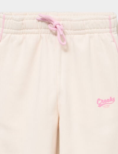 Pantalon de jogging wide leg creme fille