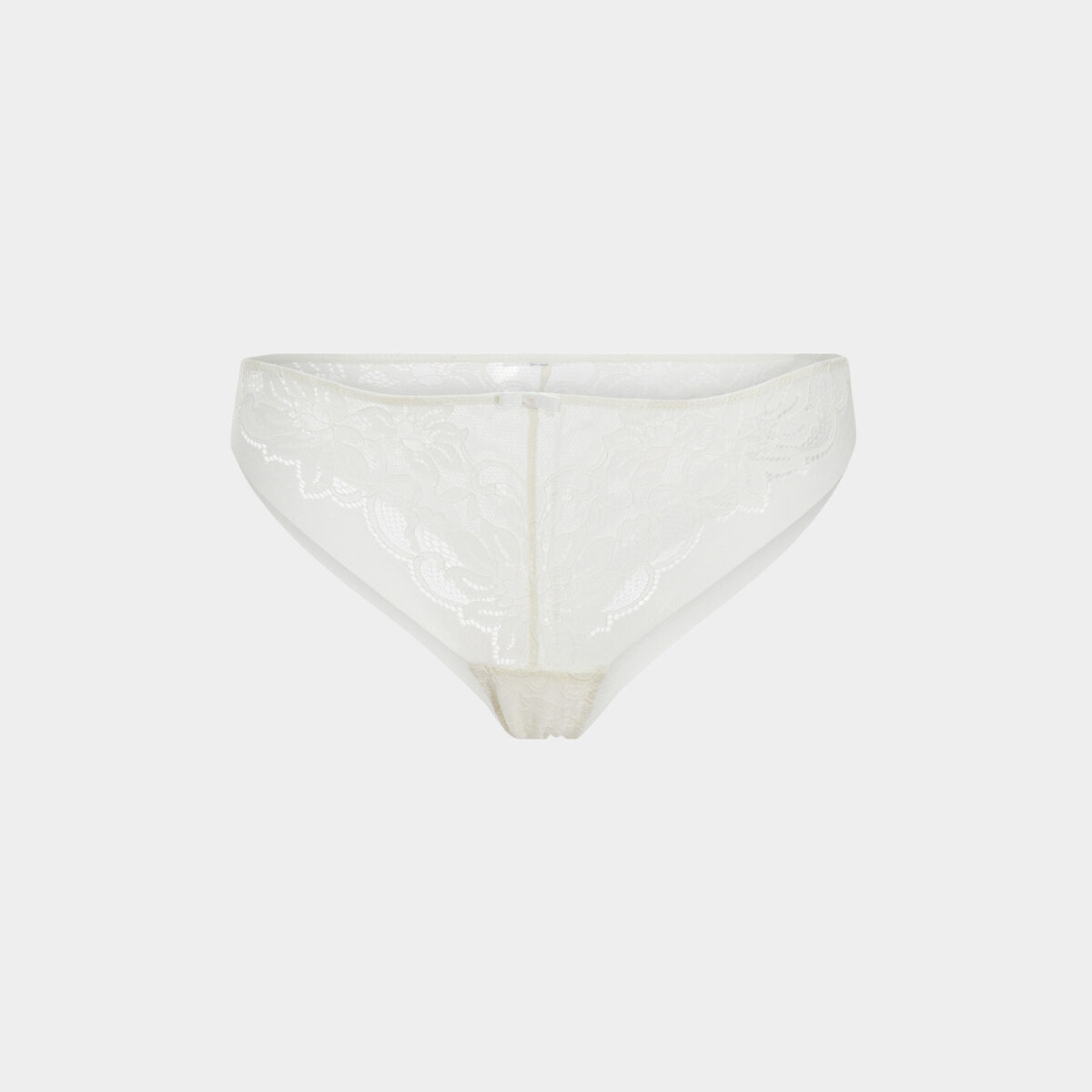 Tanga en dentelle ivoire femme