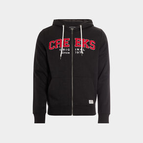 Sweat zippé à capuche Creeks noir homme
