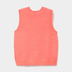 Pull sans manches col rond rose fluo femme