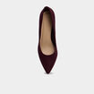 Escarpins &agrave; talons aiguilles bordeaux femme