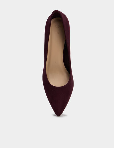 Escarpins &agrave; talons aiguilles bordeaux femme