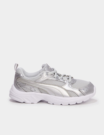 Baskets running &agrave; lacets Puma Milenio gris argent fille