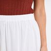Jupe évasée midi coton blanc femme
