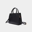 Sac &agrave; main avec boucle devant noir femme