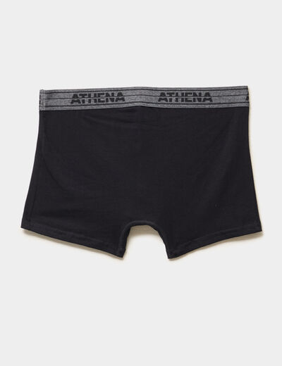Lot 4 boxers coton stretch Athena noir homme