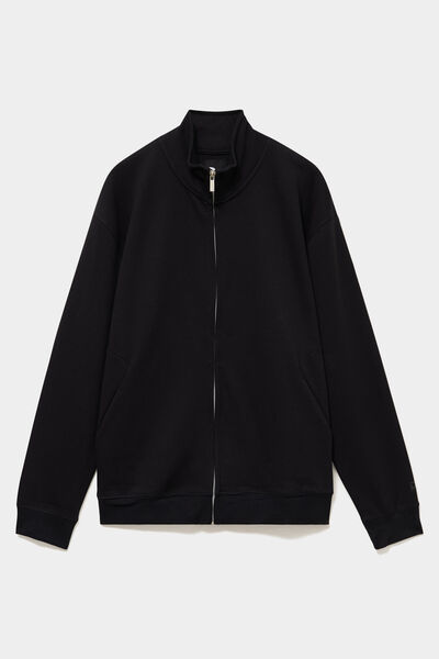 Gilet zipp&eacute; col montant noir homme