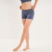 Shorty sans couture taille &eacute;lastiqu&eacute;e bleu gris femme