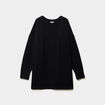 Gilet long ample manches longues noir femme