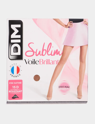 Collant effet satin 15D DIM Sublim beige femme