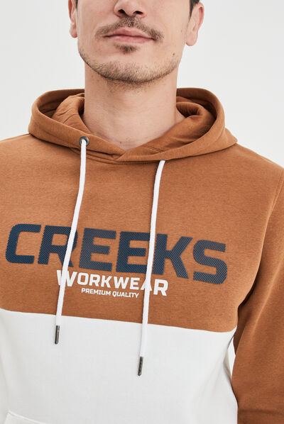 Sweat à capuche hoodie Creeks marron homme