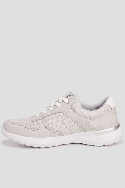 Runnings à lacets gris femme
