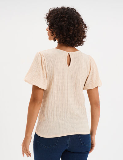 T-shirt manches courtes ballons sable femme