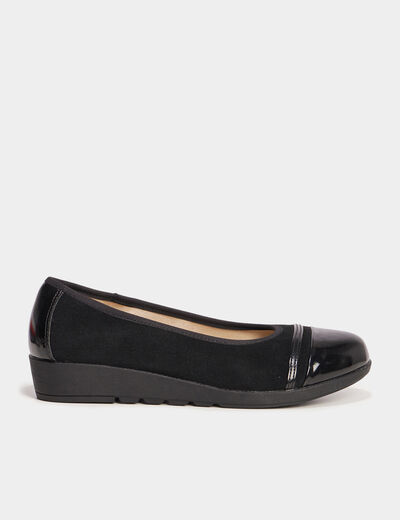 Ballerines cuir talon 2 cm Confortissimo noir femme