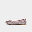 Ballerines &agrave; paillettes vieux rose fille