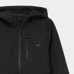 Blouson d&eacute;perlant fourr&eacute; &agrave; capuche noir gar&ccedil;on