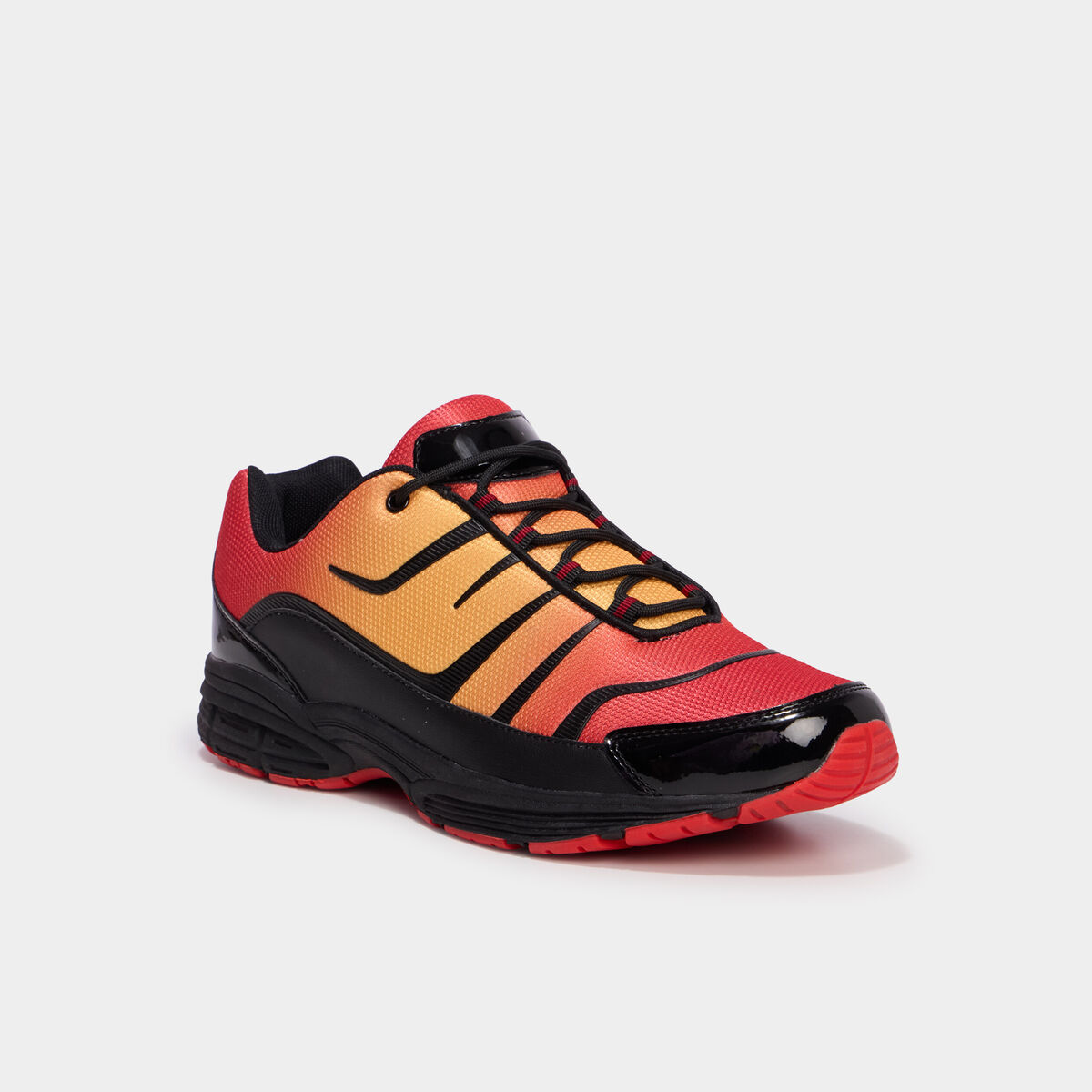 Running &agrave; lacets semelle &eacute;paisse orange fonc&eacute; homme