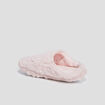 Chaussons mules fausse fourrure rose femme